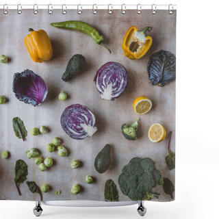 Personality  Cabbage And Brussel Sprouts Shower Curtains