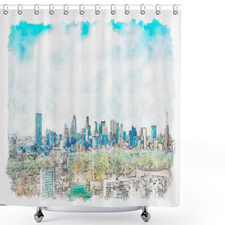 Personality  View Of The Shinjuku Skyline In Tokyo, Japan Shower Curtains