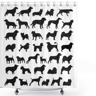 Personality  Popular Dog Breeds Shower Curtains