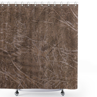 Personality  Brown Genuine Leather Detailed Background Shower Curtains