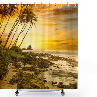 Personality  Fantastic Sunset On The Ocean Shower Curtains