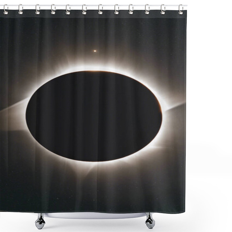 Personality  Eclipse Odyssey Navigating Celestial Shadows Shower Curtains