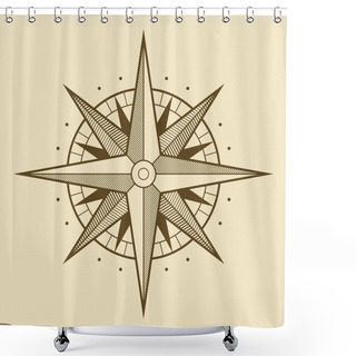 Personality  Wind Rose Shower Curtains