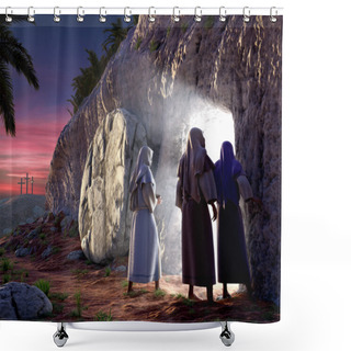 Personality  He Is Risen Shower Curtains