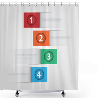 Personality  Vector Numbered Banners,  Vector Illustration   Shower Curtains