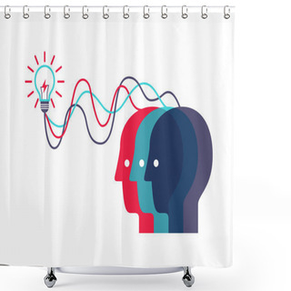 Personality  Abstract Background On Brainstorming To Make Idea. Shower Curtains