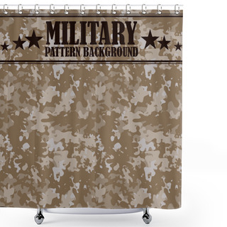Personality  Camouflage Seamless Pattern. Four Colors. Military Print. Shower Curtains