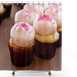 Personality  Assorted Cupcakes On Display Shower Curtains