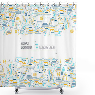 Personality  Hi-tech Digital Technology And Engineering Theme. Shower Curtains