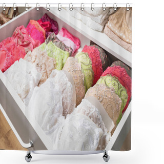 Personality  Woman's Bras In Drawer Shower Curtains