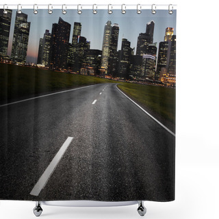 Personality  Road Shower Curtains