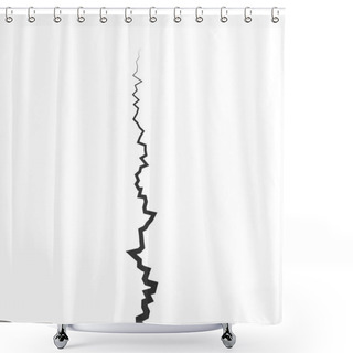 Personality  Earth Crack Shower Curtains