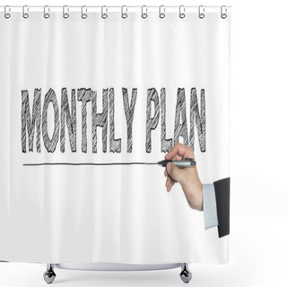 Personality  Monthly Plan Written By Hand Shower Curtains
