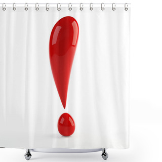 Personality  Exclamation Point Shower Curtains