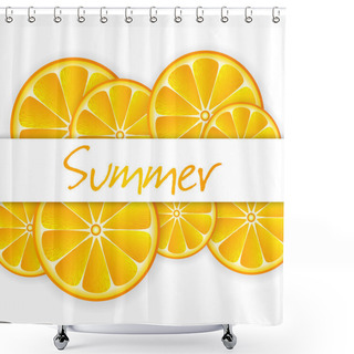Personality  Summer Background With Oranges Shower Curtains