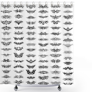 Personality  Tattoo Set Shower Curtains