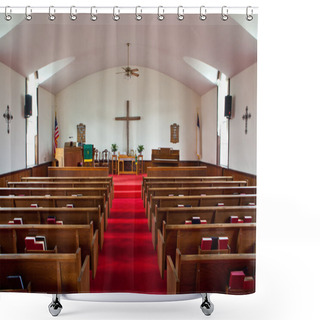 Personality  Country Church Interior Shower Curtains