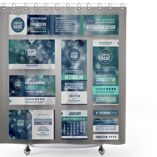 Personality  Vector Corporate Identity Templates Shower Curtains