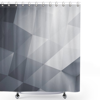 Personality  Abstact Geometric Low Poly Background. 3D Render. Shower Curtains