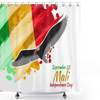 Personality  September 22, Independence Day Of Mali. Vector Illustration. Suitable For Greeting Card, Poster And Banner. Shower Curtains