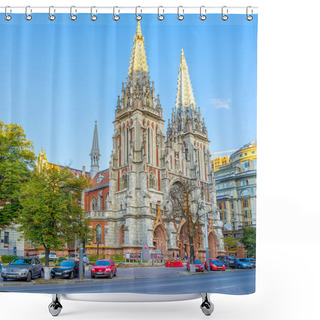 Personality  The Gothic Cathedral In Kiev Shower Curtains