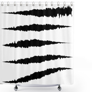 Personality  Claw Scratches, Claw Marks Set Shower Curtains
