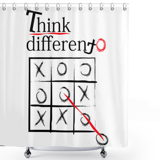 Personality  Think Different T-shirt Design Shower Curtains
