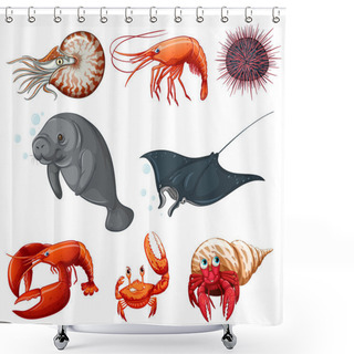 Personality  Sea Animals Shower Curtains
