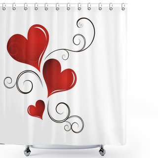 Personality  Valentines Day Card Shower Curtains