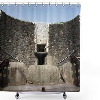 Personality  Detail Of The Newgrange In The Boyne Valley Shower Curtains