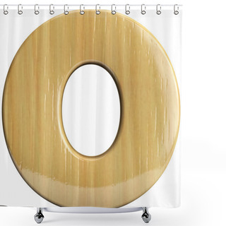 Personality  Wooden Number 0 - Zero Shower Curtains