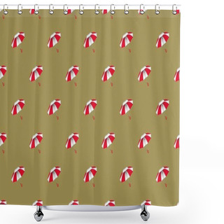 Personality  Colored Background With Different Accessories Shower Curtains