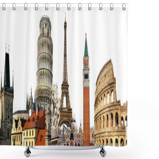 Personality  European Holidays - Travelling Background Shower Curtains
