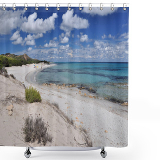 Personality  Scattered Clouds And Blue Sky. Shower Curtains