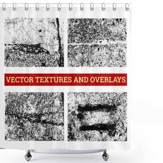 Personality  Abstract Halftone Vector Illustration. Grunge Textures And Overlays For Background And Design. Shower Curtains