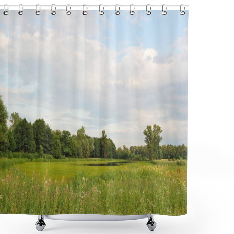 Personality  Lake At The Meadow Shower Curtains