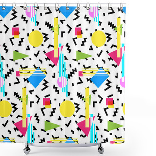 Personality  Seamless Geometric Vintage Pattern Shower Curtains