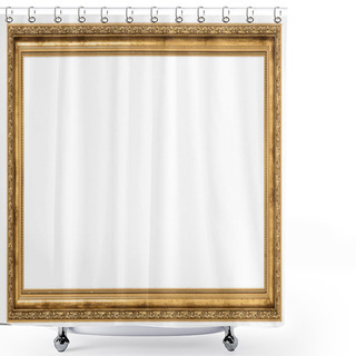 Personality  Extremely Long Golden Frame Shower Curtains