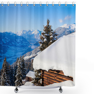 Personality  Alpine Scenery Shower Curtains