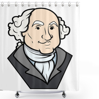 Personality  George Washington Vector Clip-art Shower Curtains