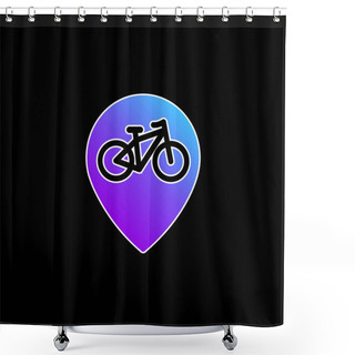 Personality  Bike Zone Signal Blue Gradient Vector Icon Shower Curtains