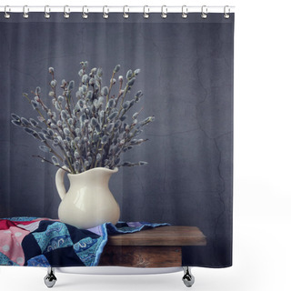 Personality  Still Life With A Willow Bouquet Shower Curtains