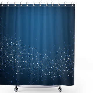 Personality  Blue Social Network Background. Shower Curtains