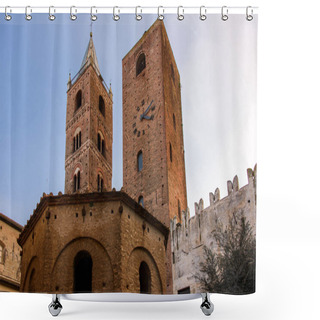 Personality  Towers In The Medieval Village Of Albenga Shower Curtains