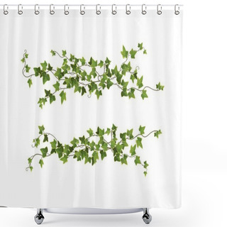 Personality  Ivy Plant Branch Cartoon Illustration. Shower Curtains