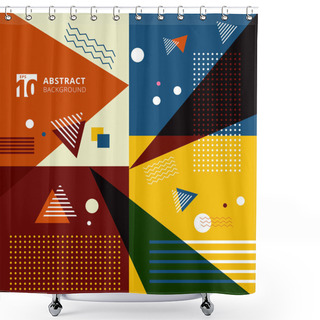 Personality  Abstract Colorful Geometric Pattern Style Background. Vector Illustration Shower Curtains