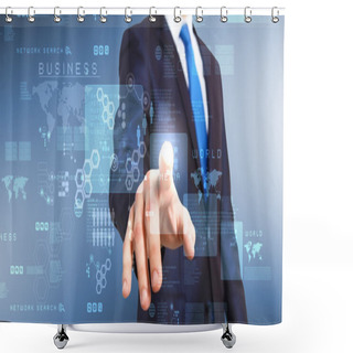 Personality  Technology In Business Shower Curtains