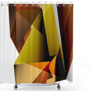 Personality  Triangle Geometric Background In Trendy Style On Light Background. Retro Vector Illustration. Colorful Bright. Trendy Modern Style. Vector Business Illustration. Shower Curtains