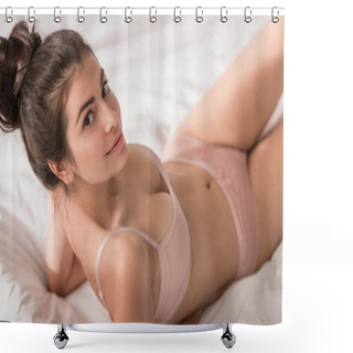 Personality  Tender Woman In Lingerie Shower Curtains