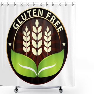 Personality  Wheat/gluten Free Badge Shower Curtains